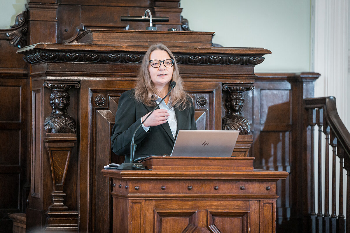 Dr. Monika Šuļecka, Varšavas Universitātes Migrācijas pētījumu centra pētniece. Foto: Toms Grīnbergs